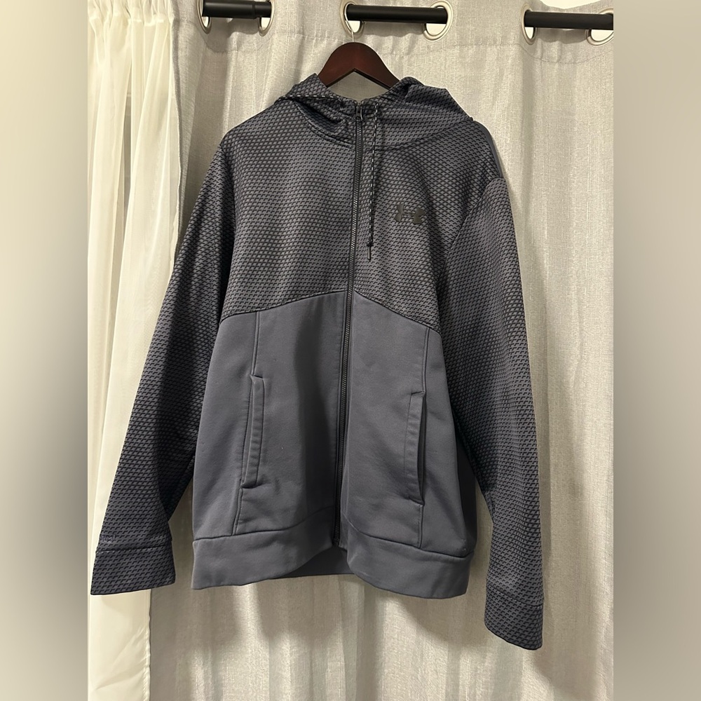 Under Armour Black and Gray Textured Jacket